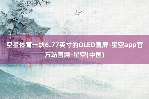 空星体育一块6.77英寸的OLED直屏-星空app官方站官网-星空(中国)