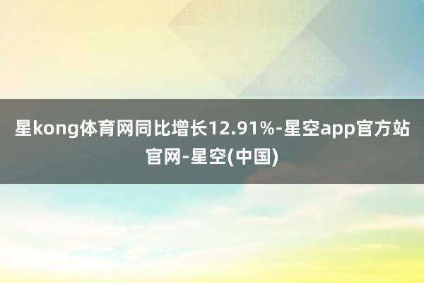 星kong体育网同比增长12.91%-星空app官方站官网-星空(中国)